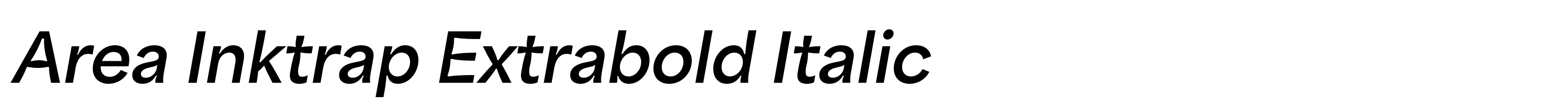 Area Inktrap Extrabold Italic